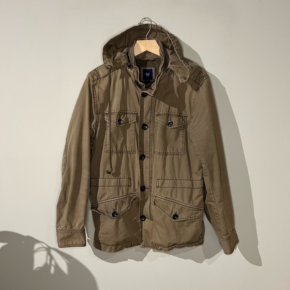 2015 Gap Factory Zip-Away-Hood Utility Jacket